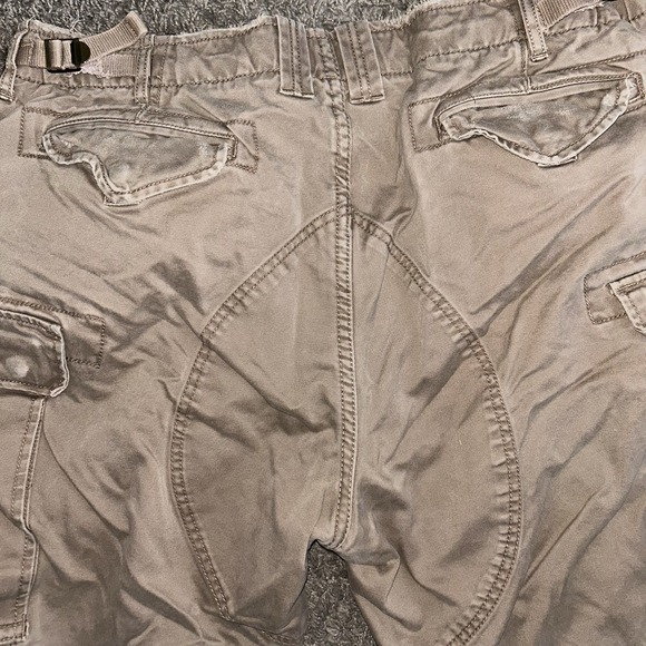 VTG Polo Ralph Lauren Brown Cargo Military Utility Shorts 36 Paratrooper - Picture 6 of 13